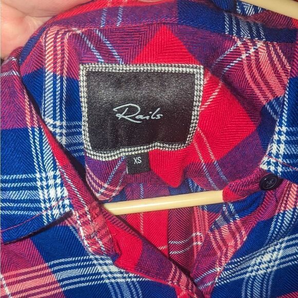 Rails Hunter Plaid Red & Blue Button-Up Shirt Size XS - Picture 3 of 4